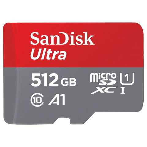 Sandisk microSDXC Ultra, Adapter "Mobile" Speicherkarte (512 GB, UHS-I Class 10, 120 MB/s Lesegeschwindigkeit)