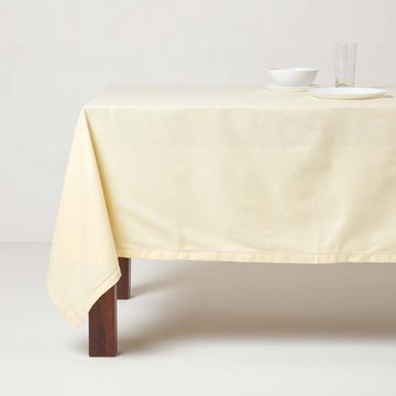 Homescapes Tischdecke Tischdecke aus 100% Baumwolle, 138 x 138 cm, crème (1-tlg)