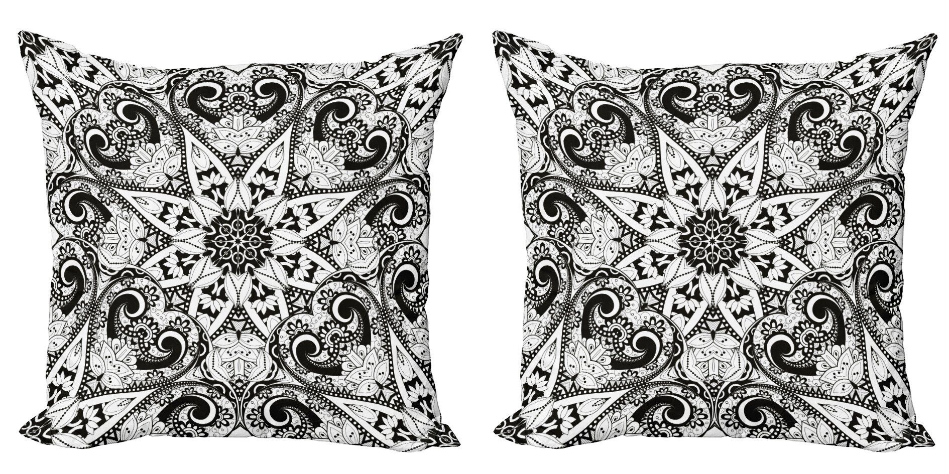 Mandala (2 Muster Accent Digitaldruck, Doppelseitiger Eastern Kissenbezüge Abakuhaus Stück), Modern