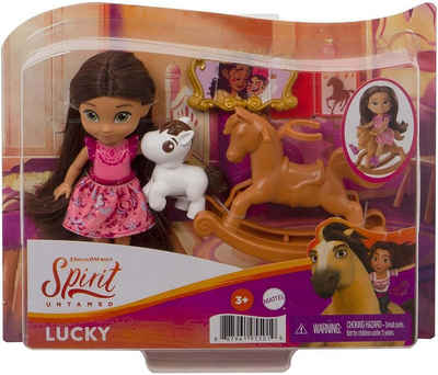 Mattel GmbH Anziehpuppe Mattel GXF11 - Spirit Lucky Puppe mit Schaukelpferd