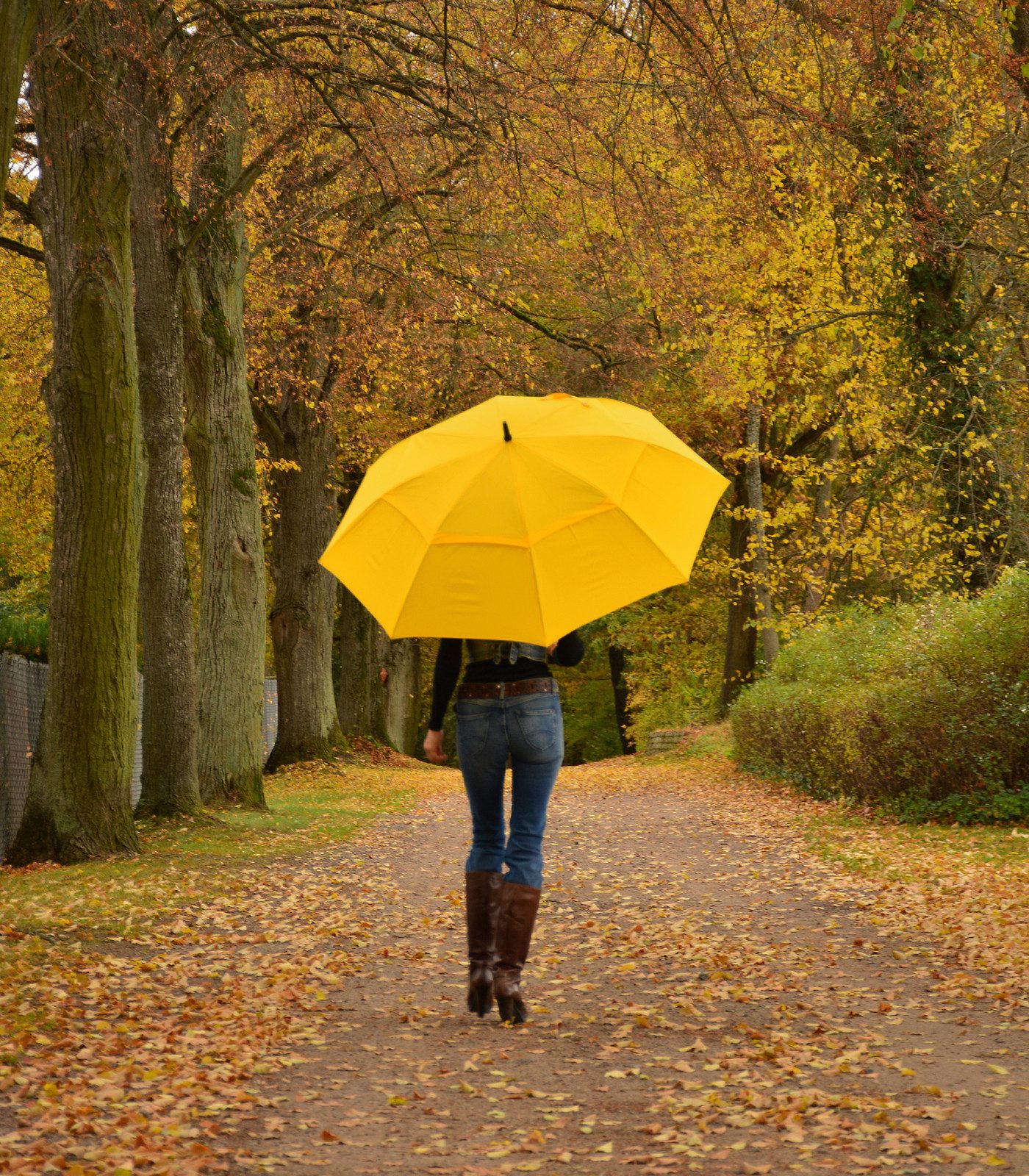 iX-brella Stockregenschirm XXL 130 cm Durchmesser mit Ventilationsbezug uni, sehr groß mit Auf-Automatik
