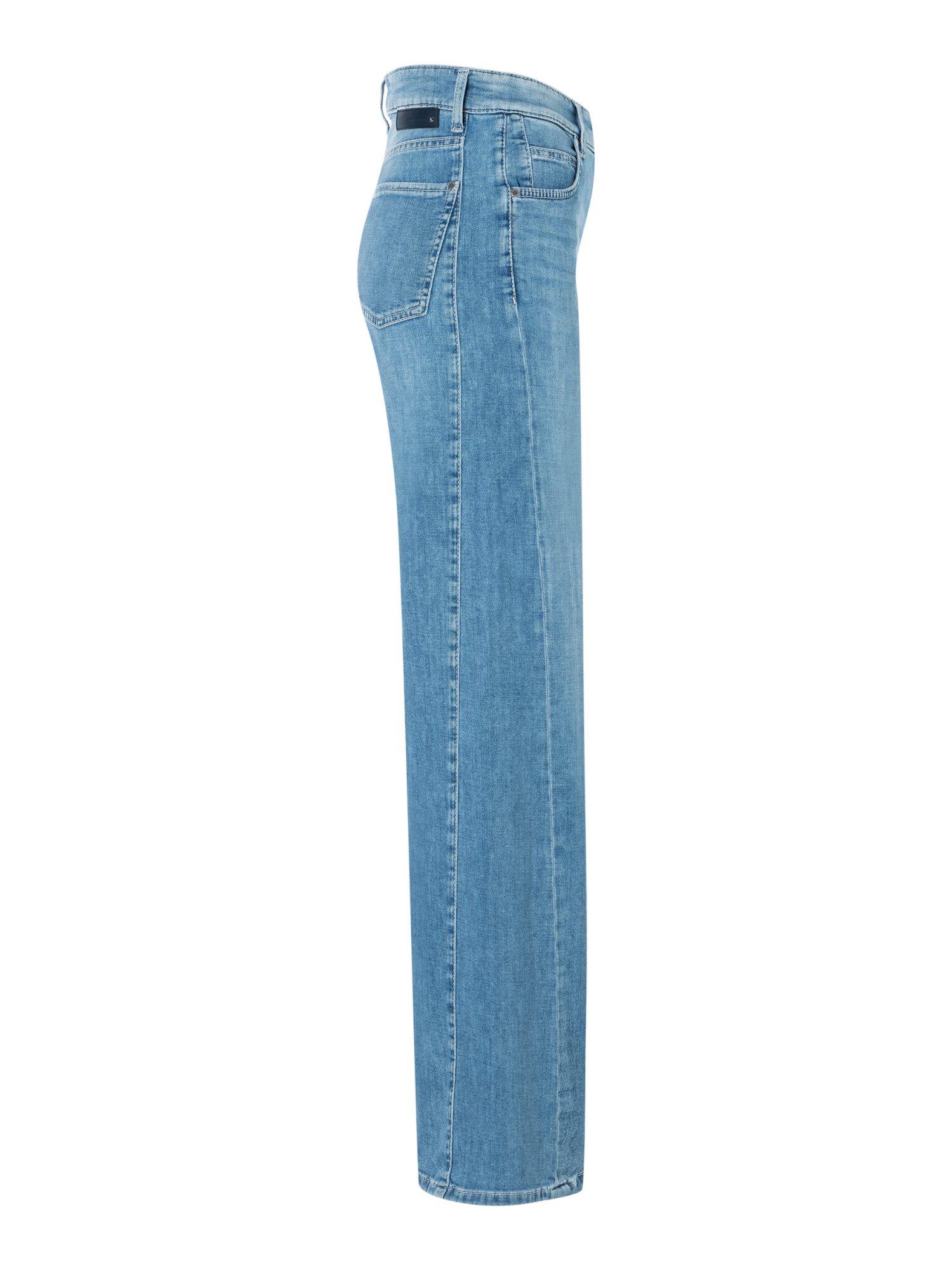 Cambio Stretch-Hose blau, Casual, Baumwolle, Unifarben, Straight Leg, Mittel