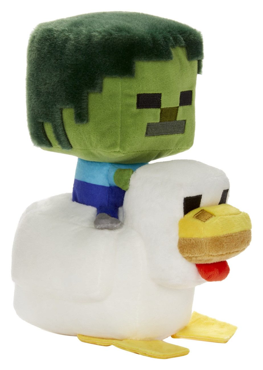 Mattel® Plüschfigur Minecraft Deluxe Plüschfigur Chicken Jockey 20 cm