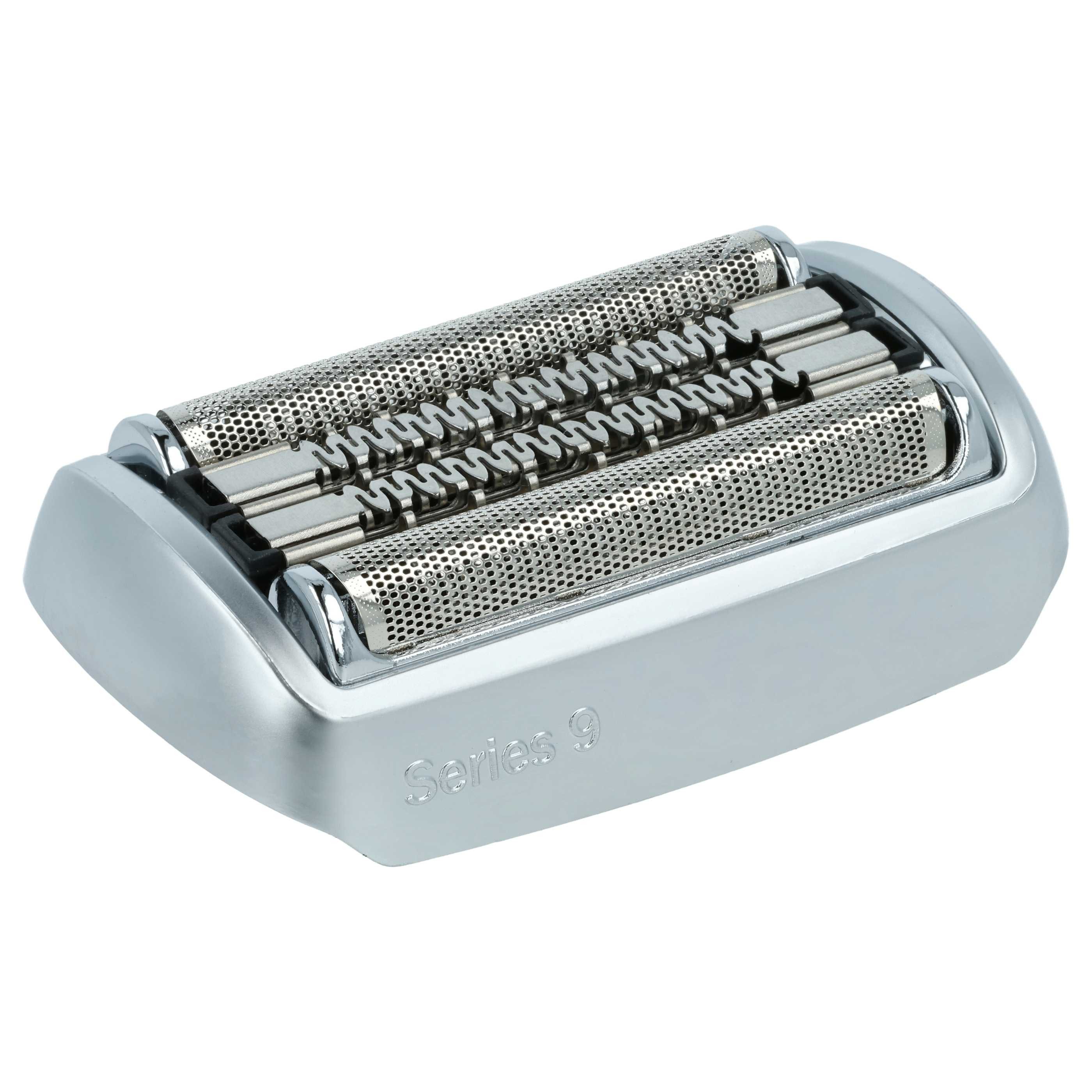 vhbw Ersatzscherkopf passend für Braun Series 9 Rasierer, Scherkopf komplett mit Gehäuse, Klingen, Einfach auf das Griffstück