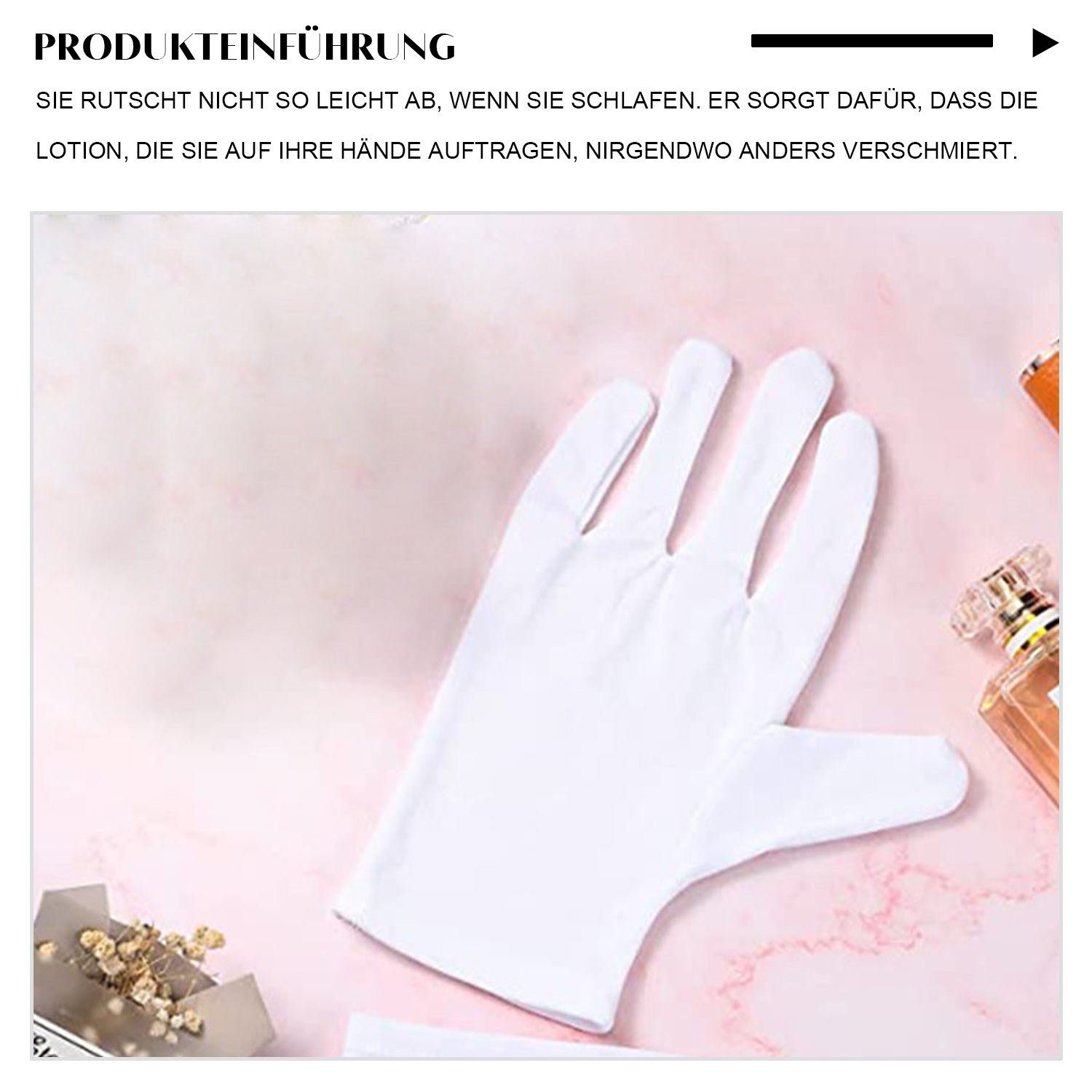 Weiße 5 Feuchtigkeitsspendend Baumwollhandschuhe Handschuhe Socken Paare Handmaske Spa Daisred
