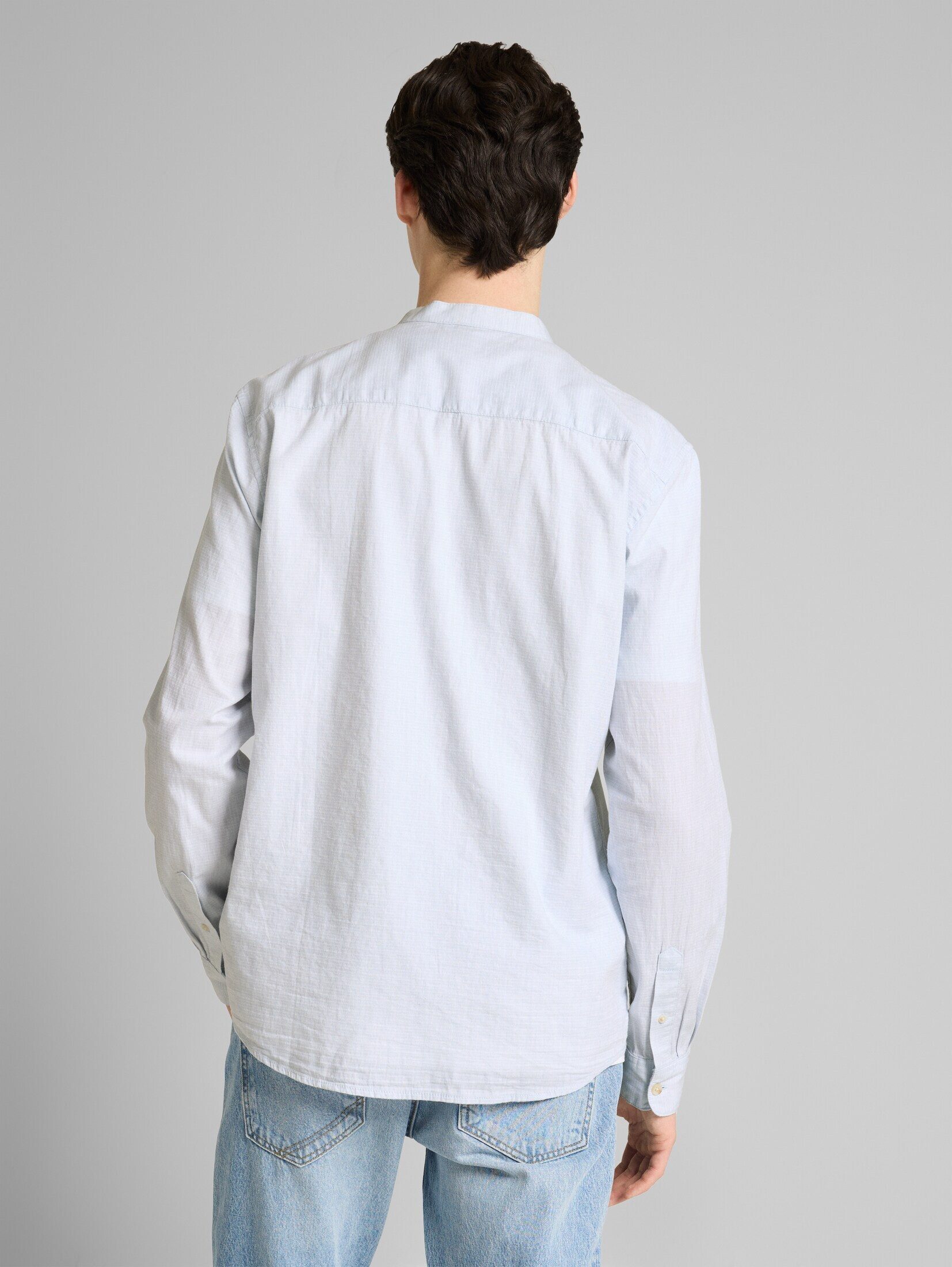 TOM TAILOR Denim Langarmhemd Blusen & Shirts Basic Fit Hemd mit Stehkragen
