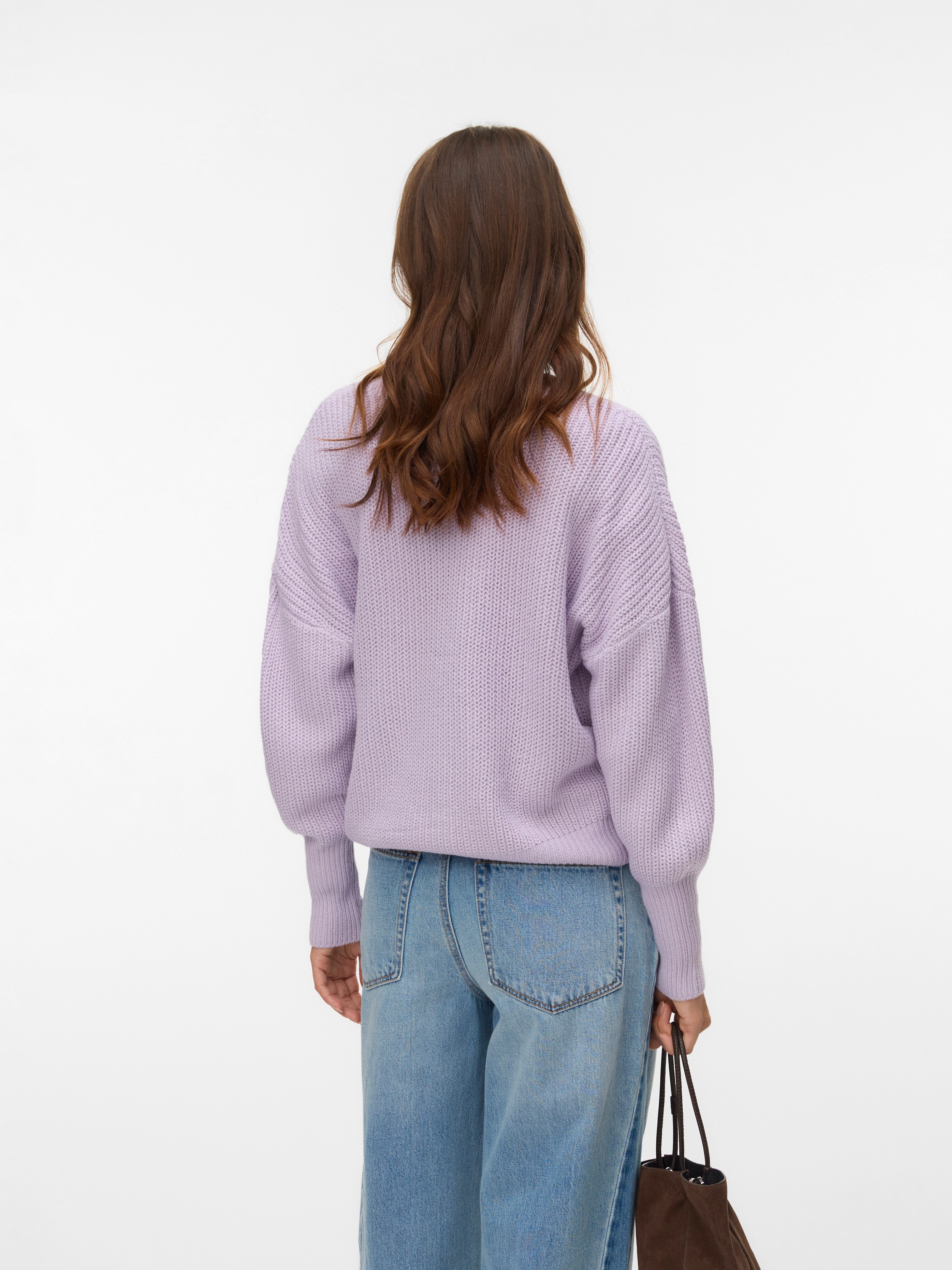 Vero Moda Strickjacke VMLEA LS V-NECK CUFF CARDIGAN NOOS Rippstrick günstig online kaufen