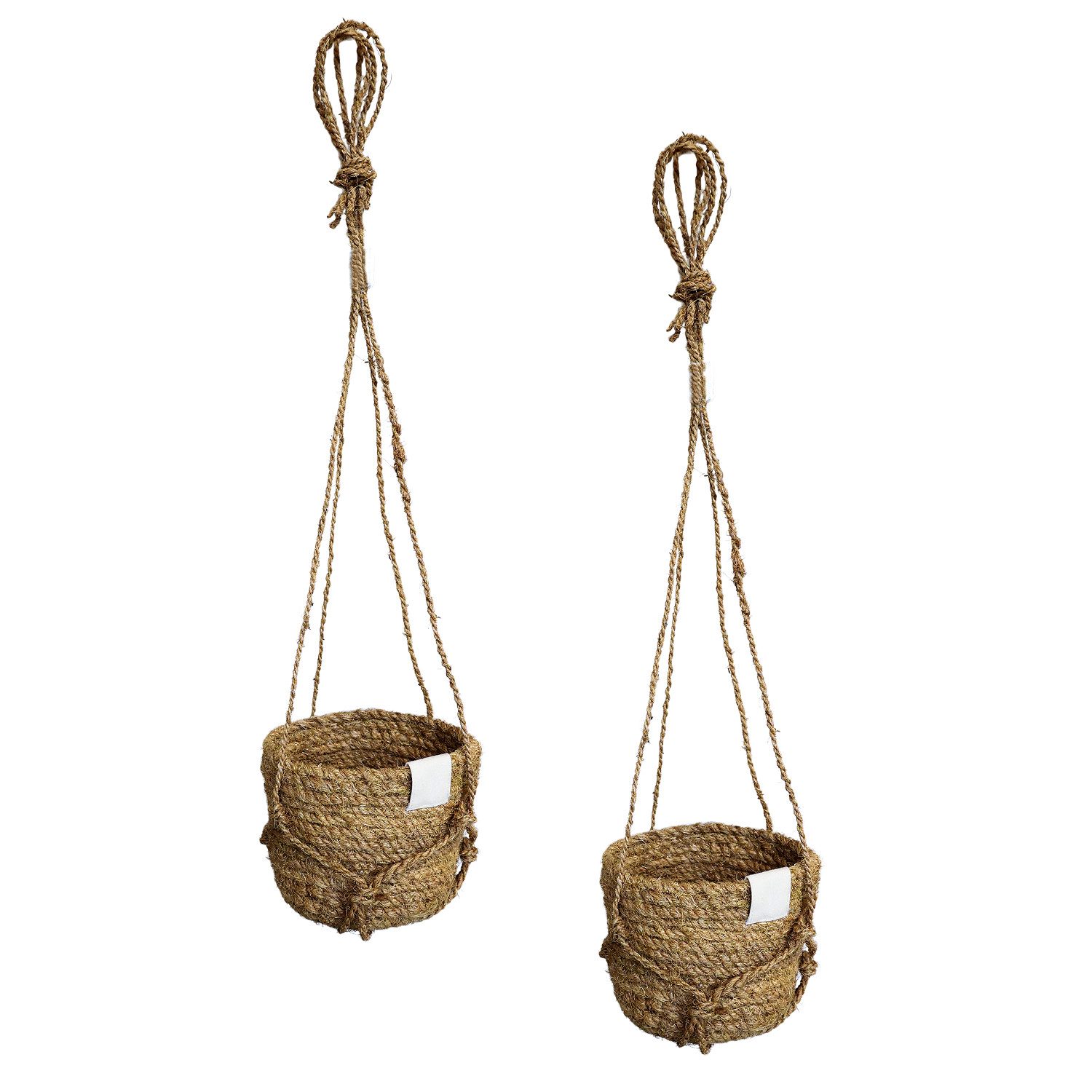 Macosa Home Blumentopf 2er Set hängende Blumentöpfe aus Naturfaser Ø 15 cm günstig online kaufen