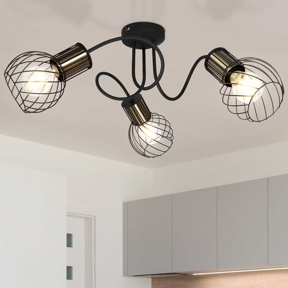 Käfig Design LED Rondell Retro Leuchtmittel Leuchte Strahler inklusive, nicht etc-shop Lampe Deckenspot, Spot Decken