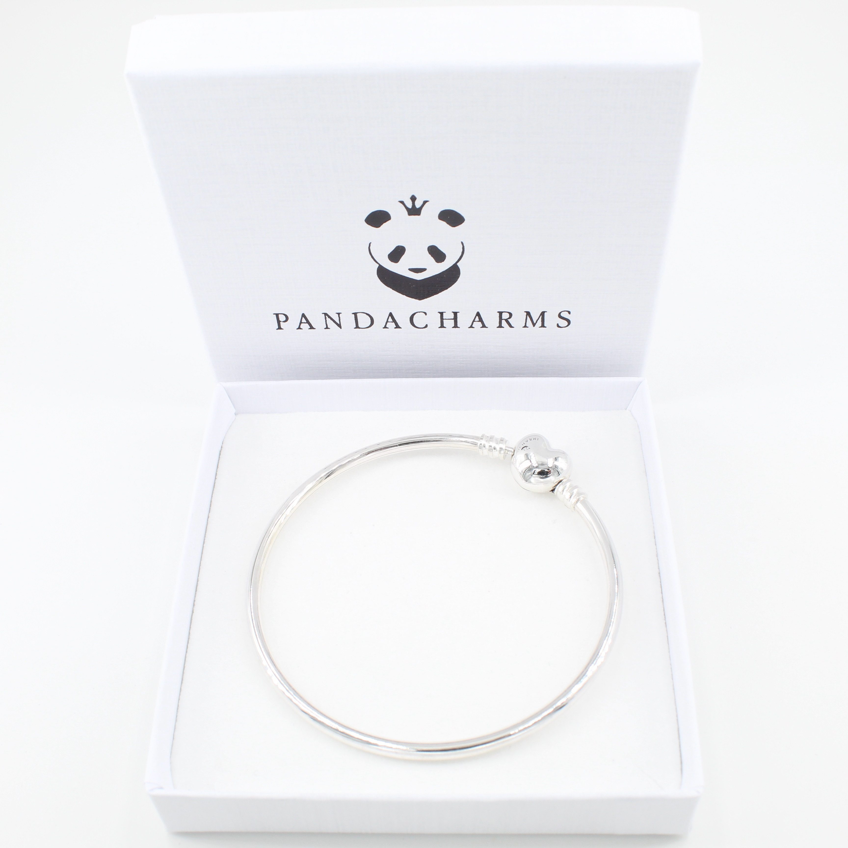 PANDACHARMS Charm-Armband Armreif mit Herzverschluss, 925er Sterling Silber günstig online kaufen