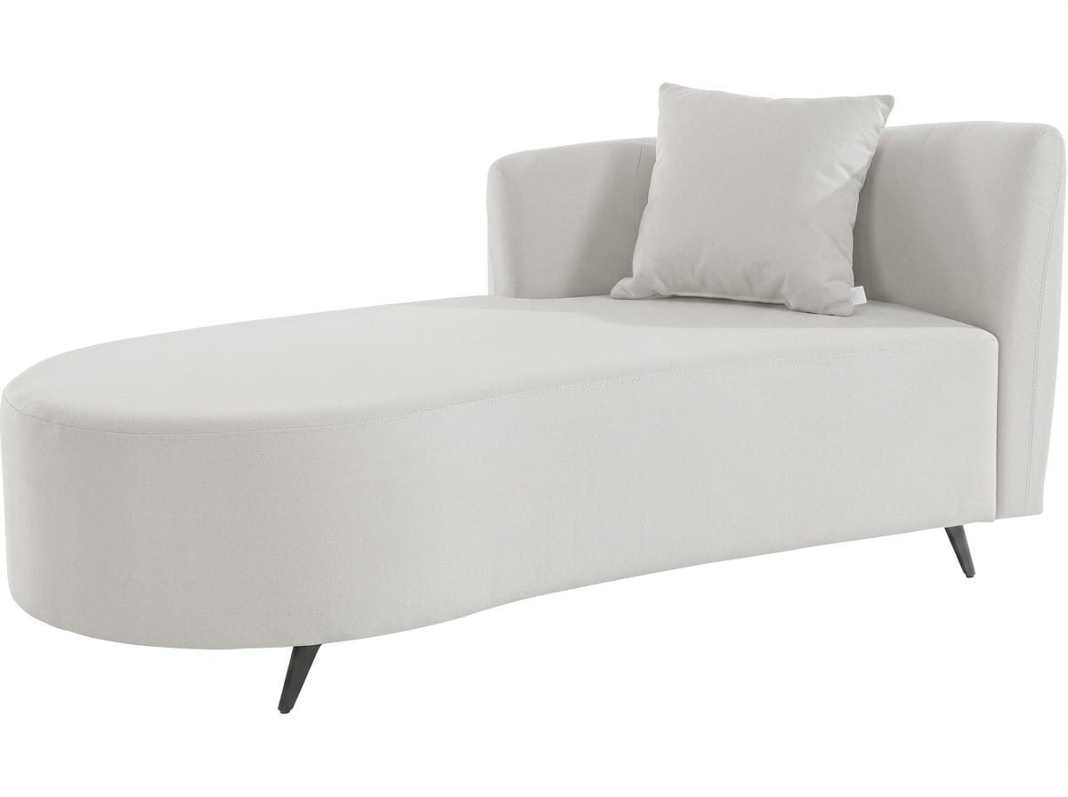 Xlmoebel Relaxsessel Moderner weißer Textilliegestuhl mit Kissen für das Wohnzimmer (1-St), Made in Europa
