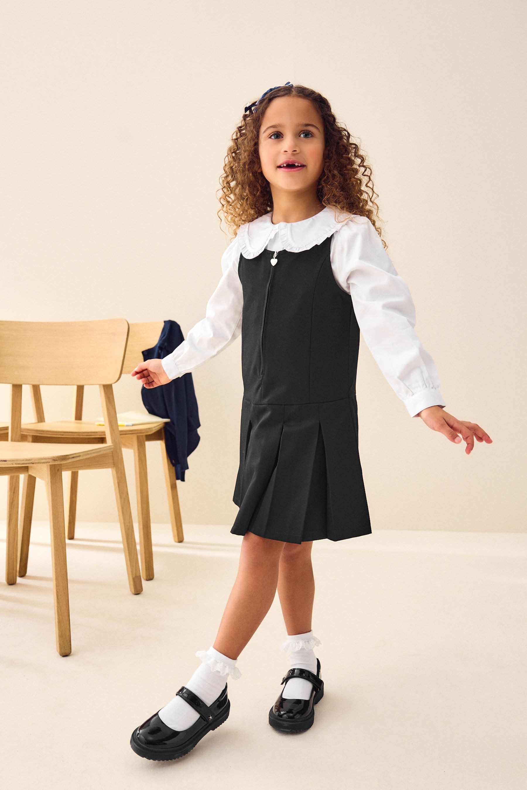 Next Latzkleid Kleid mit Reißverschluss vorne (1-tlg)