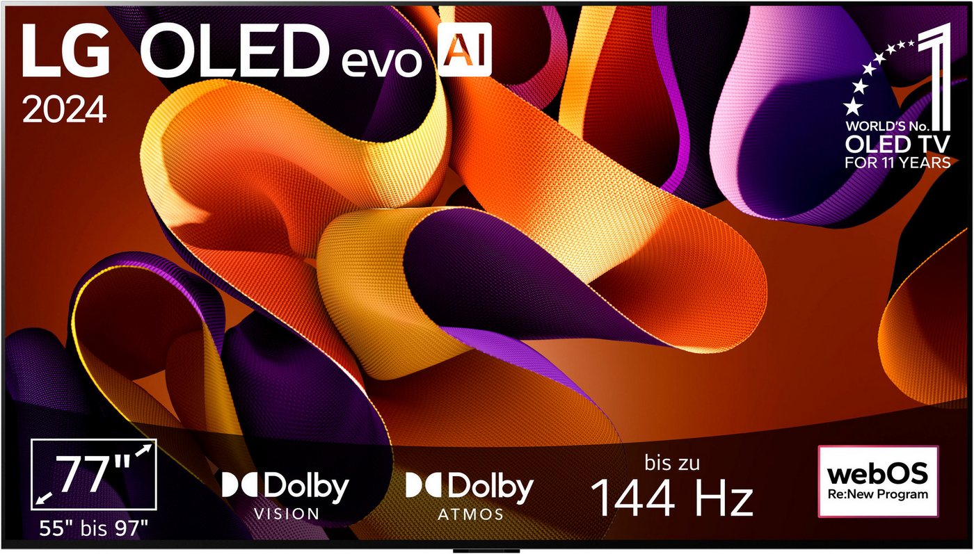 LG OLED77G48LW OLED-Fernseher (195 cm/77 Zoll, 4K Ultra HD, Smart-TV) schwarz ! RABATT: 36.47% LG OLED77G48LW OLED-Fernseher (195 cm/77 Zoll, 4K Ultra HD, Smart-TV) schwarz ! RABATT: 36.47%