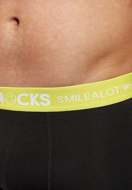 SNOCKS Boxershorts SMILEY X SNOCKS Boxershorts (3-St) aus Bio-Baumwolle, ohne katzenden Zettel