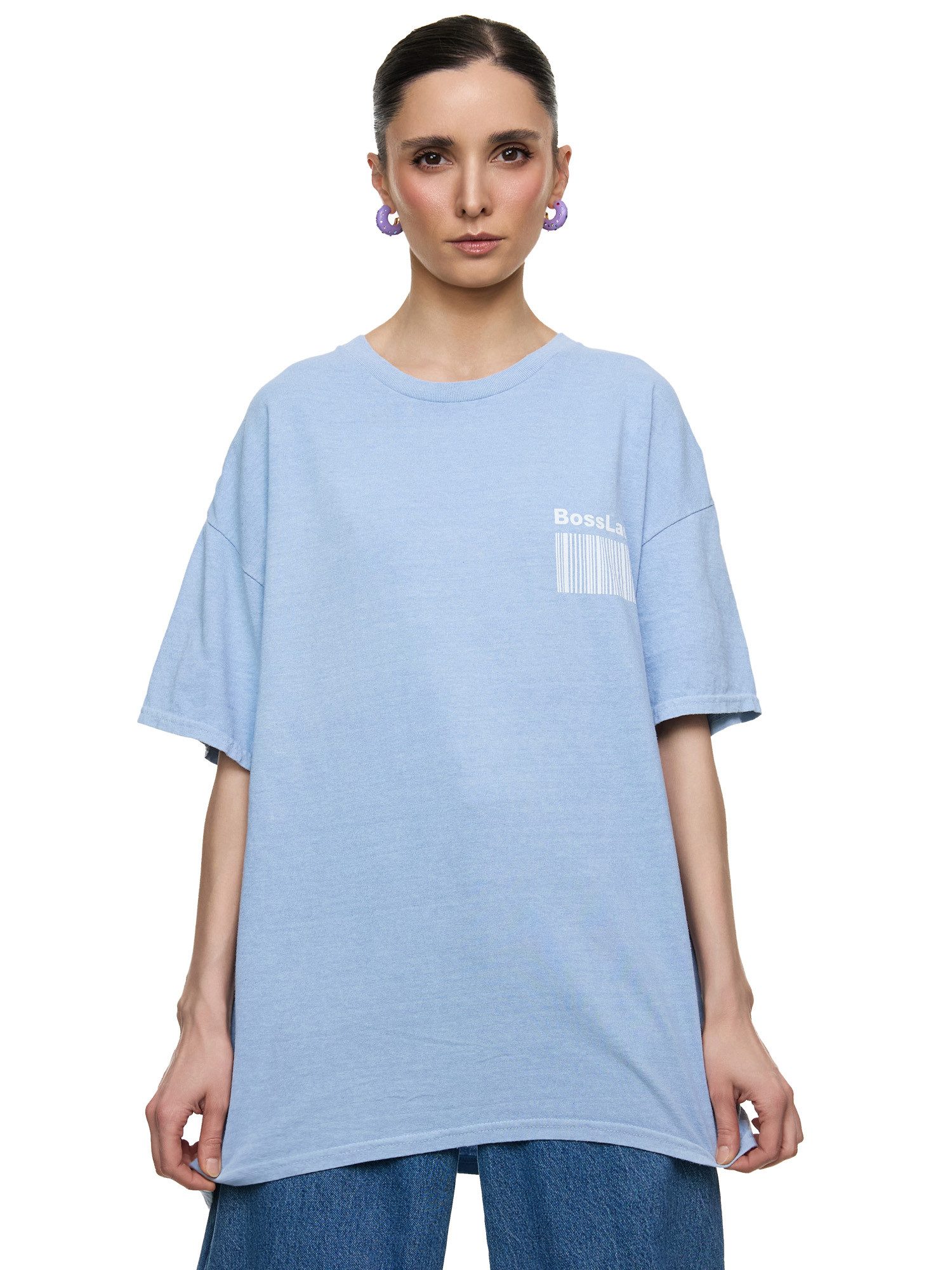 Worldclassca T-Shirt Worldclassca Oversized Print GIRL BOSS T-Shirt lang So günstig online kaufen