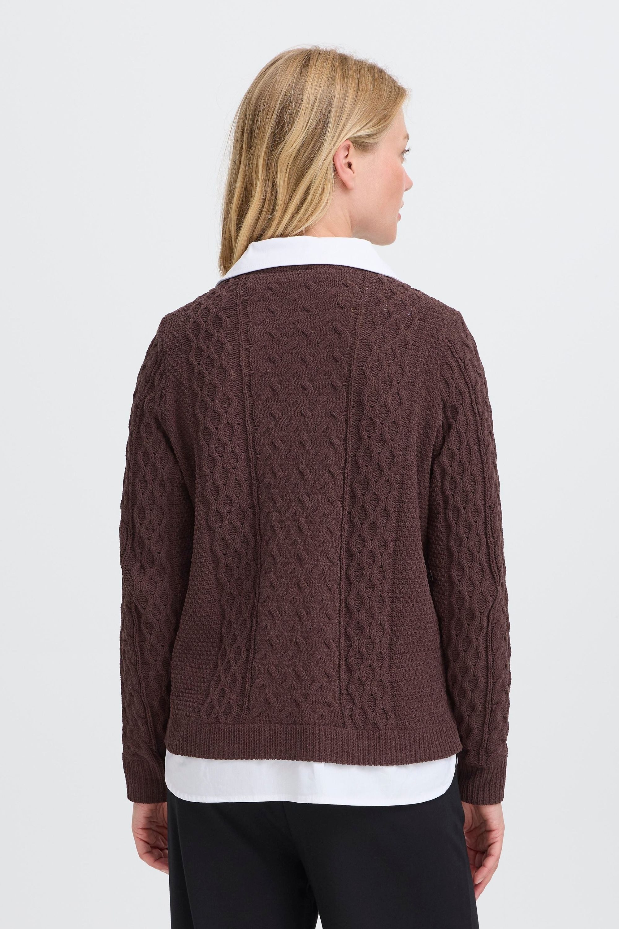 OXMO Strickpullover OXFSanvi Modischer Strickpullover mit integrierter Bluse