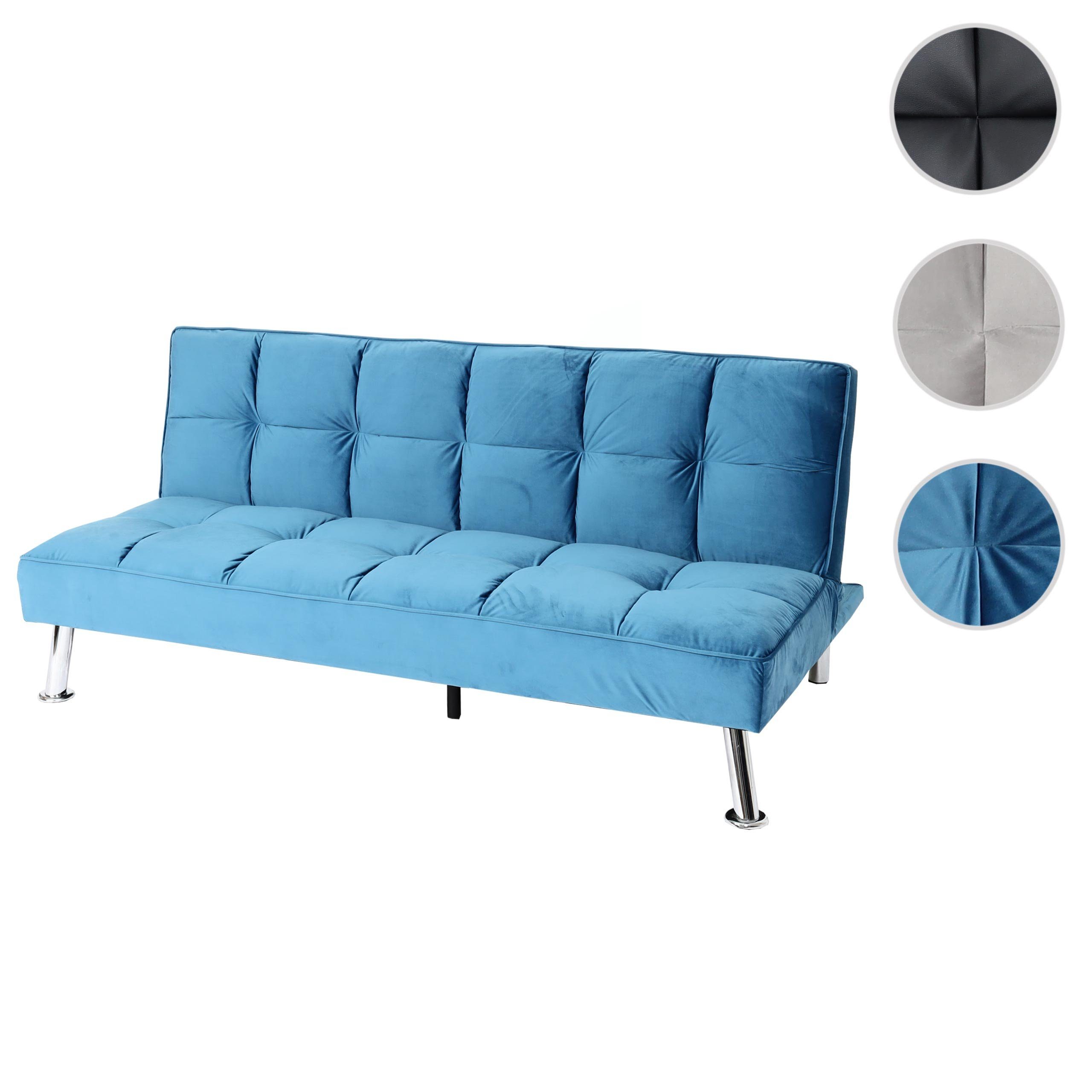 blau Mit blau MCW Sofa Schlaffunktion, verstellbare Rückenlehne, MCW-K21, Nosagfederung |