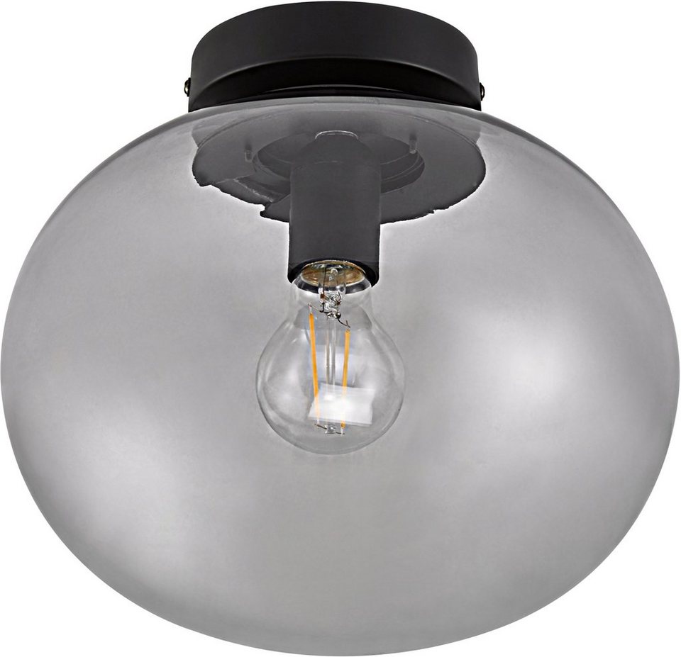Leuchtmittel, ohne E27 Standard Rauchglas, geeignet LED ALTON, Deckenleuchte für Leuchtmittel Nordlux