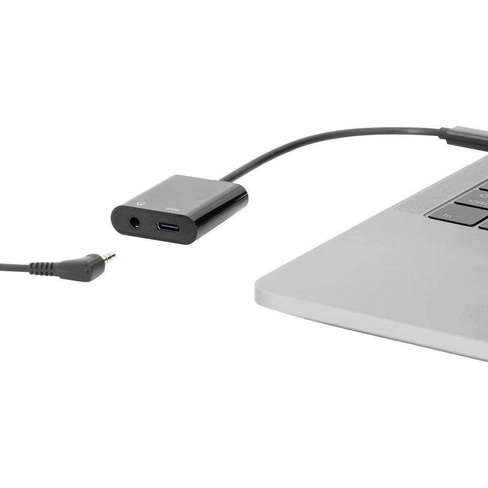 Digitus USB-C®Typ C - 3.5mm+Typ C, 0.2 m AK-300400-002-S USB-Adapter, Geschirmt, doppelt geschirmt