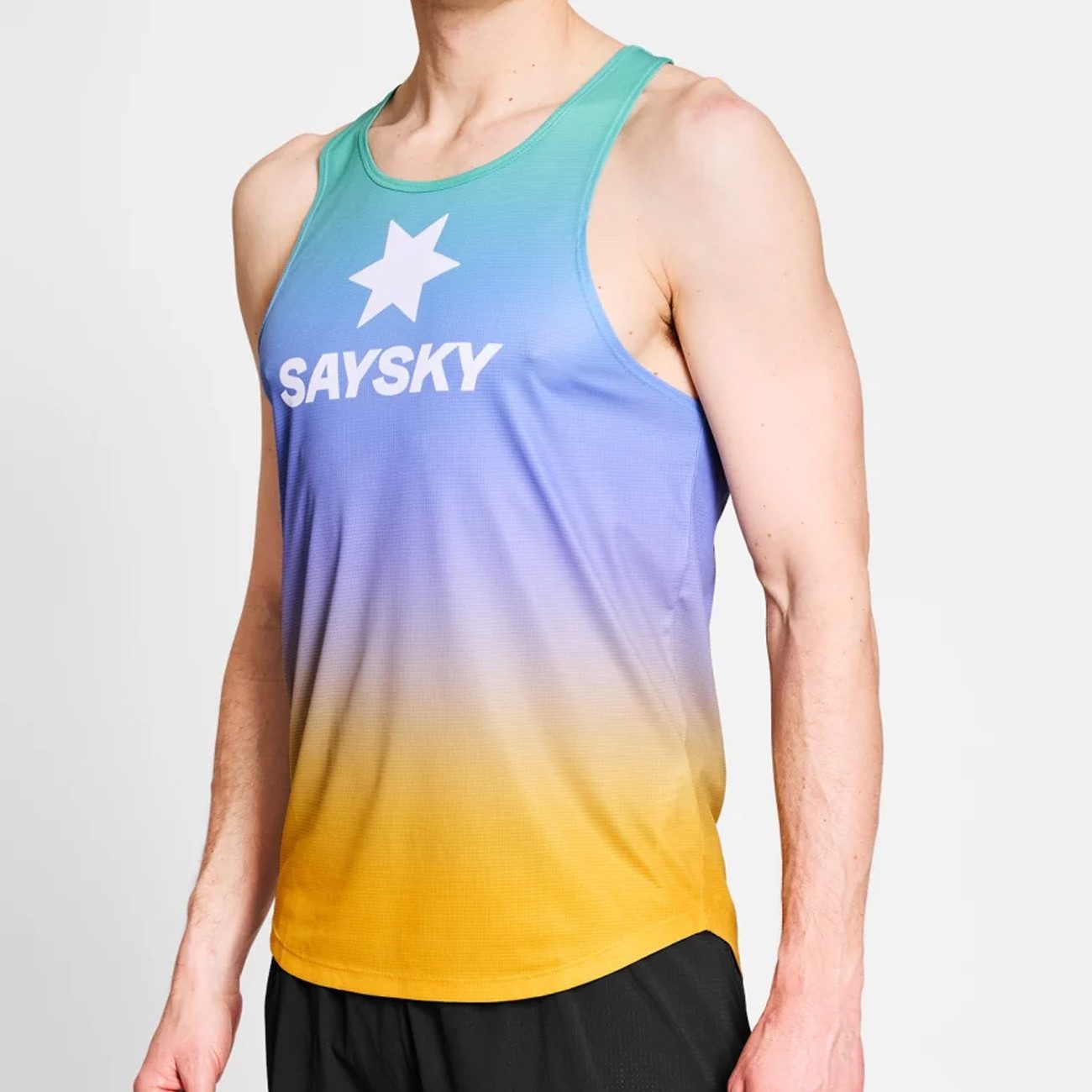 Saysky Laufshirt Saysky Drip Dye Flow Singlet Purple AOP