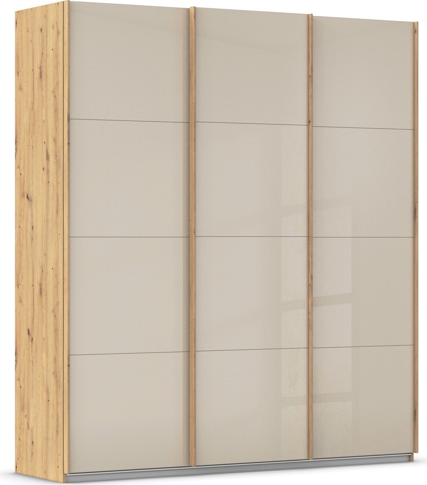 OTTO home Schwebetürenschrank Kleiderschrank Schrank Garderobe AGORDO mit Glasfront (Breiten 203/271/315/360 cm, Höhen 210/229 cm) durchdachte Innenausstattung, in 4 Breiten und 2 Höhen MADE IN GERMANY