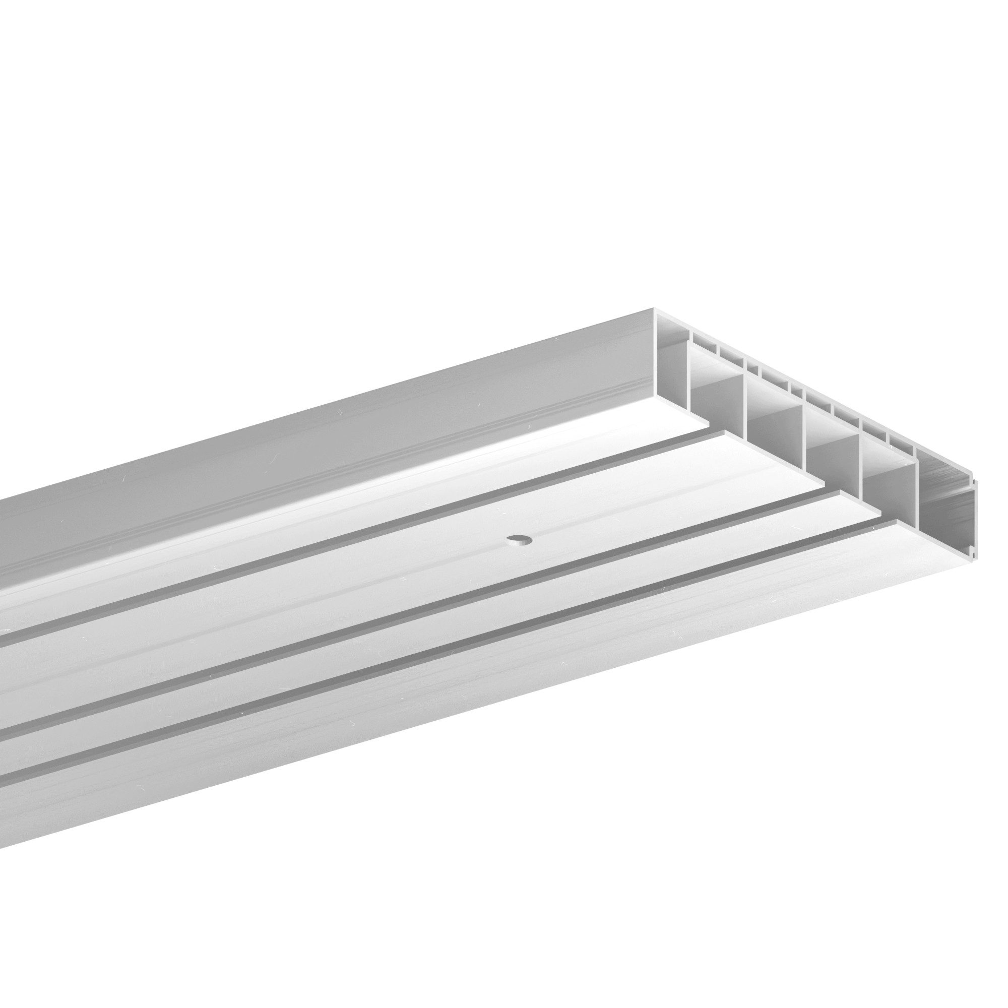 Bestlivings Gardinenschiene Innenlauf, 3-läufig, Bohren, verschraubt, Kunststoff, robust, langlebig, modular erweiterbar, ruhiger Innenlauf, Made in EU