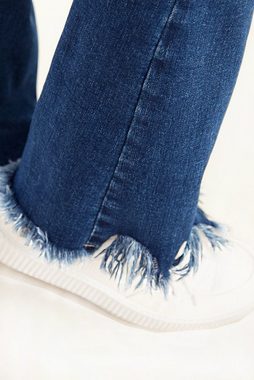 be styled 7/8-Jeans 7/8 Jeans medium waist Hose mit ausgefranster Saum - Damen - j71i 5-Pocket-Style, mit Stretch-Anteil, ausgefranster Saum
