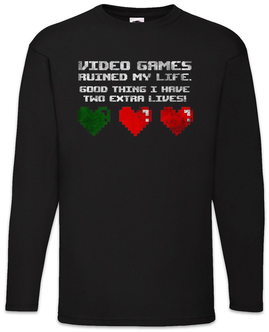 Langarmshirt Video Games Ruined My Life Langarm T-Shirt Gamer RPG Roleplay Games