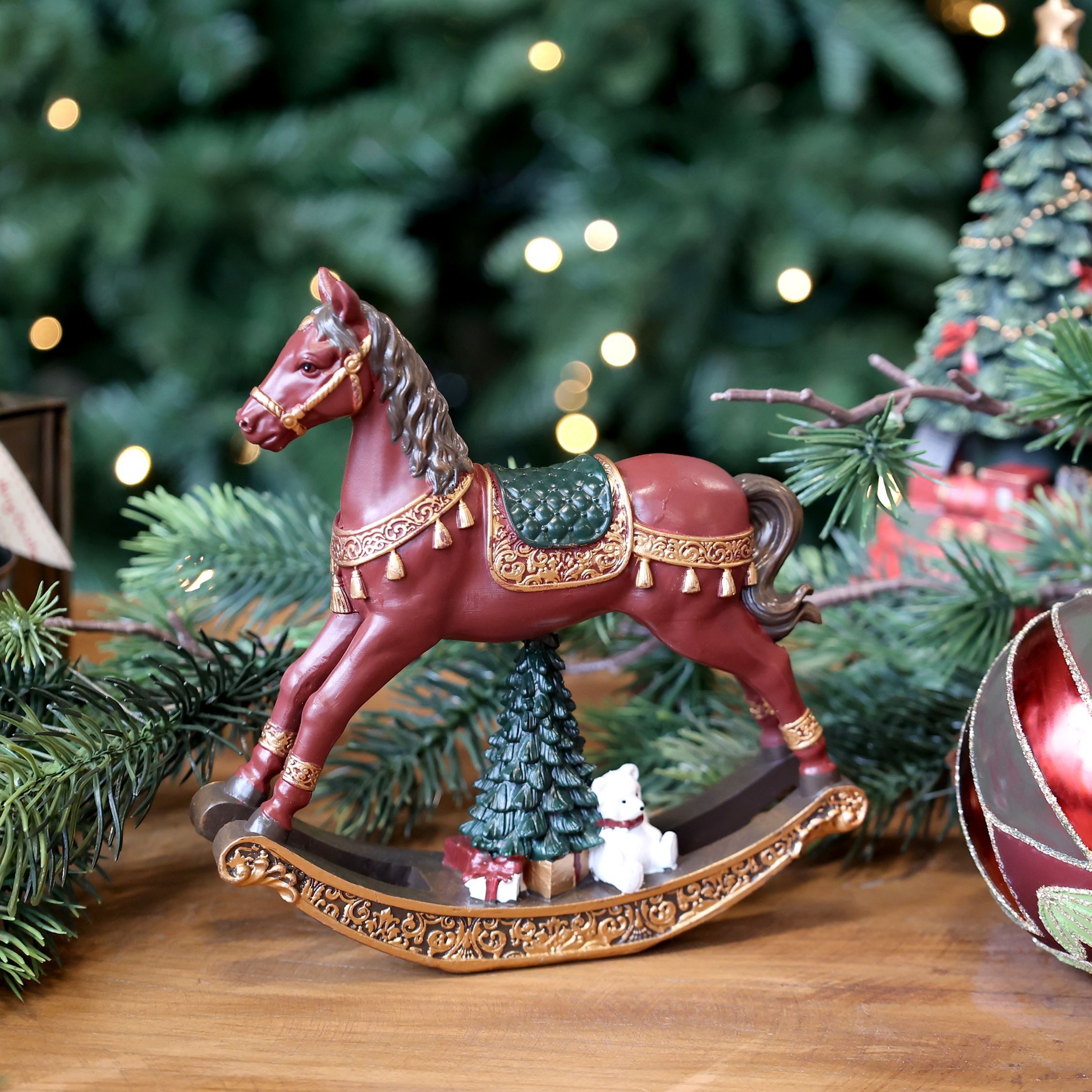 Chic Antique Dekofigur Noël Schaukelpferd H14/L14/B3,5 cm cherry (1 St) günstig online kaufen