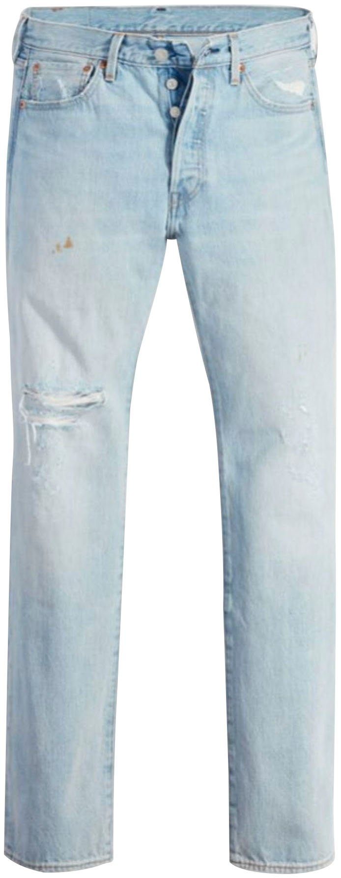 INDIGO 501 ORIG Markenlabel Destroyed-Jeans DESTRUCTED mit Levi's® LIGHT VI'S