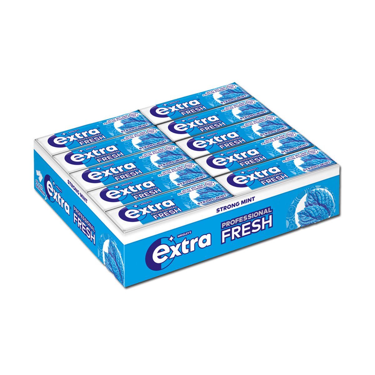 Wrigleys Extra Süßigkeit, Wrigleys Extra Professional FRESH Strong Mint 10 Dragees 14g 30er Pack