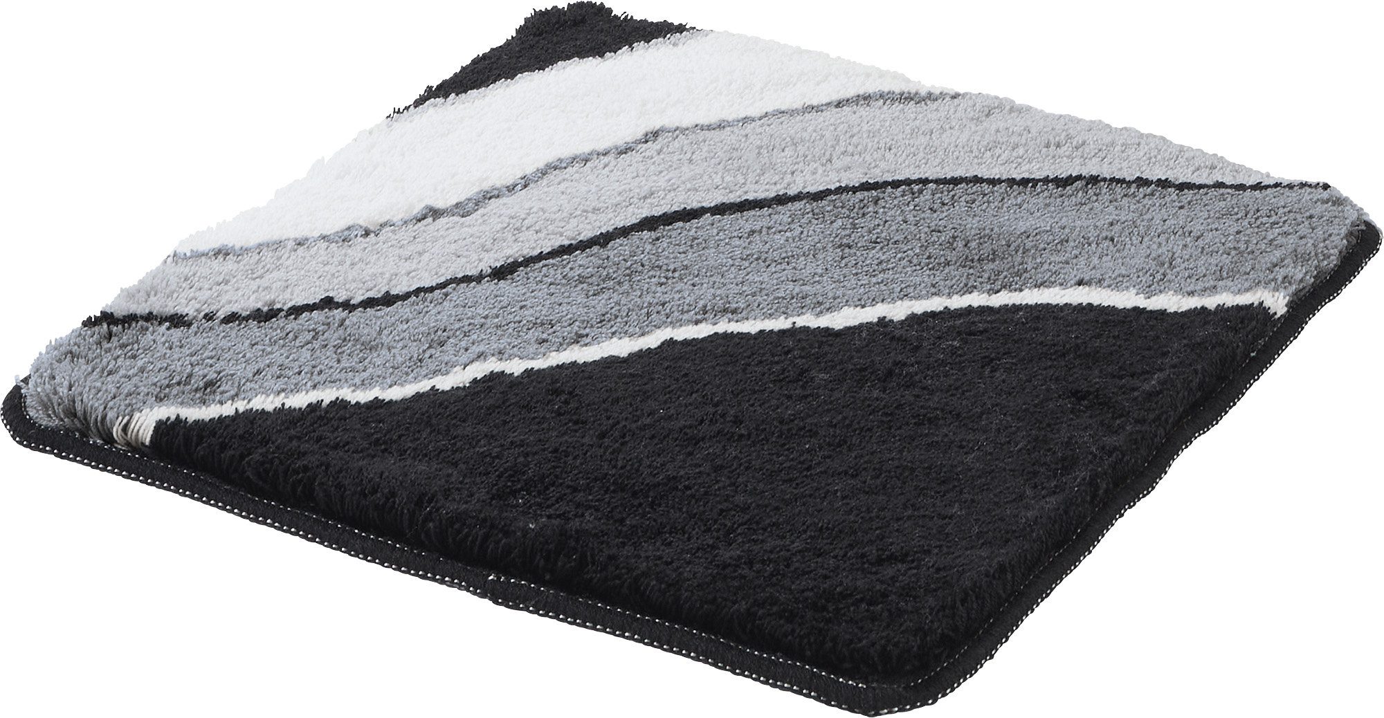 Erwin Müller Badematte WC-Vorlage "Veria", Höhe 27 mm, eckig, Streifen günstig online kaufen