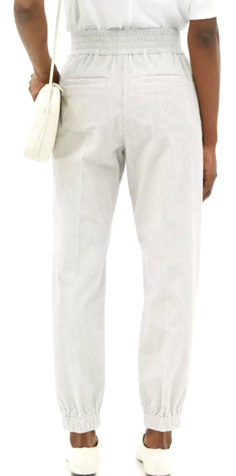 BRUNELLO CUCINELLI Loungepants Cordhose Hose Jogpants aus Baumwolle – Travelwear in Eis Grau Elastischer Bund und elastische Beinabschlüsse
