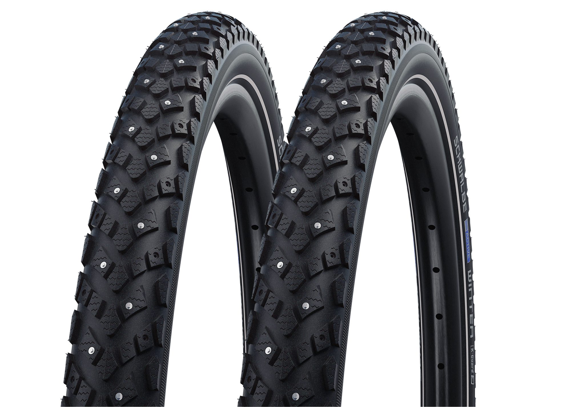 Schwalbe Fahrradreifen 2x Schwalbe Winter 50-584 Winter K-Guard Reflex 27.5x2.00, (2-tlg), Drahtreifen