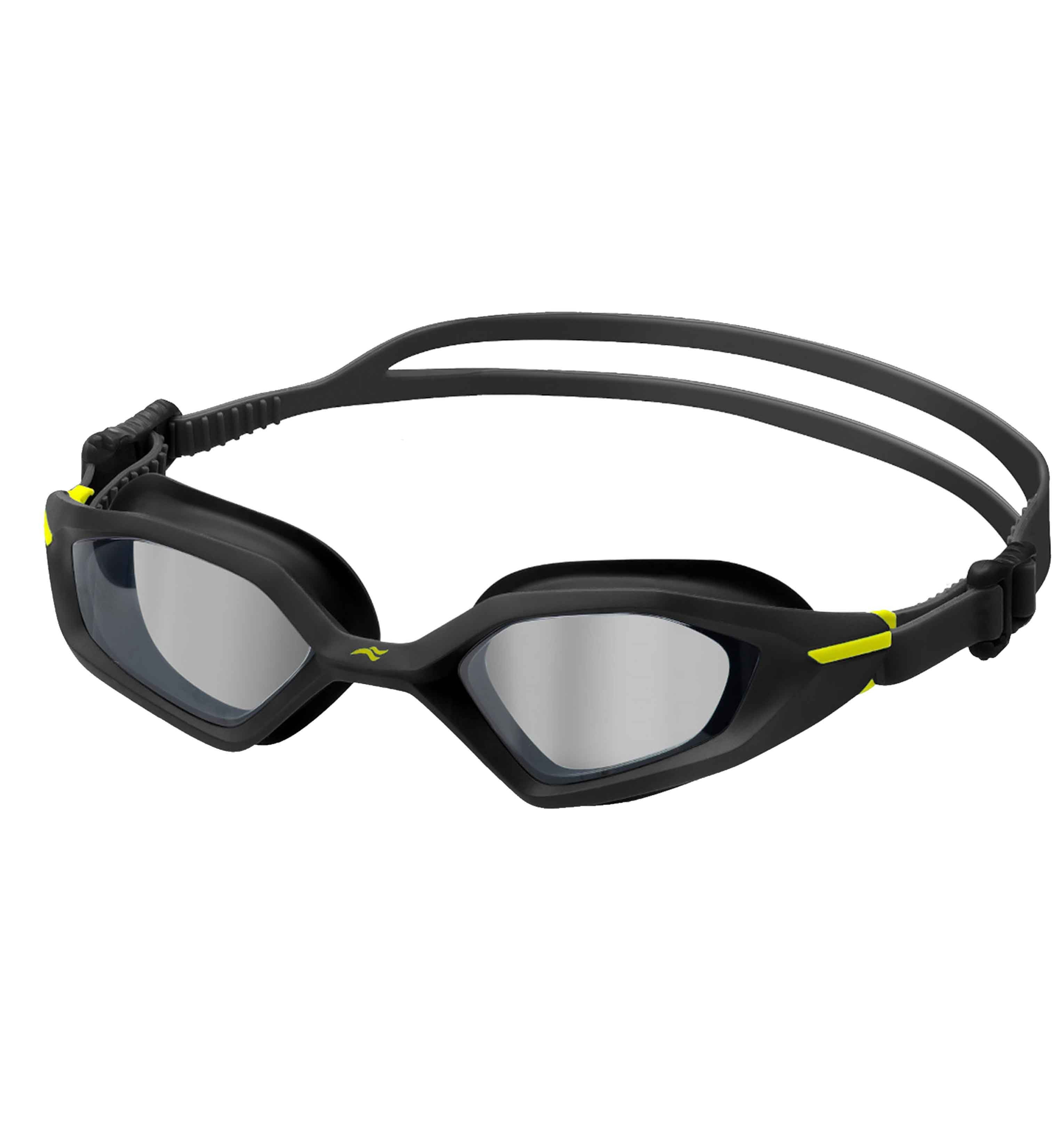 Aqua Speed Schwimmbrille Cyclone Race-Goggles verspiegelt gelb-schwarz – Anti-Fog & UV, (Flexibel & stabil – ideal für intensive Sprint- & Intervallsets), Anatomisches Profil – komfortabel & druckfrei für jede Session