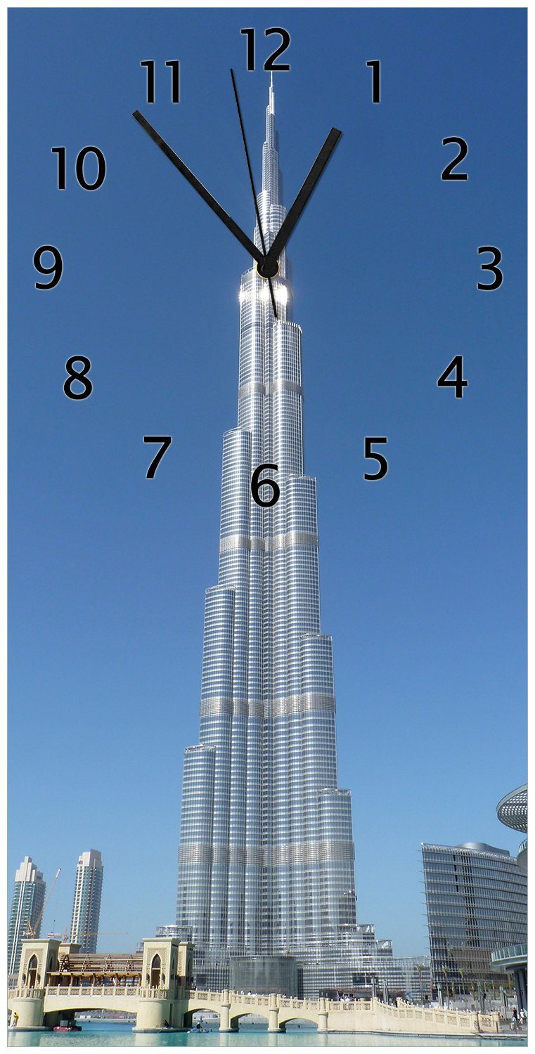 Wallario Wanduhr Wolkenkratzer in Dubai (Uhr aus Acryl)