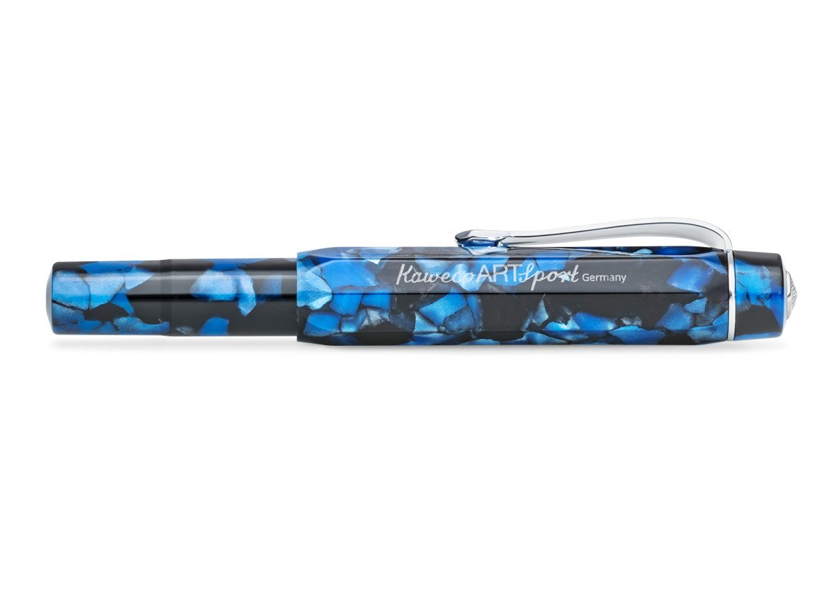 Kaweco Füllfederhalter Kaweco Art Sport Füllhalter Pebble Blue, Breit Stahl Blank