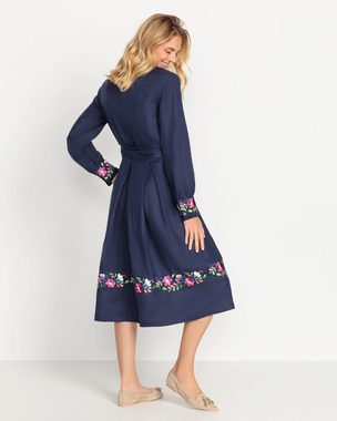 Reitmayer Blusenkleid Leinenkleid mit Blumenstick