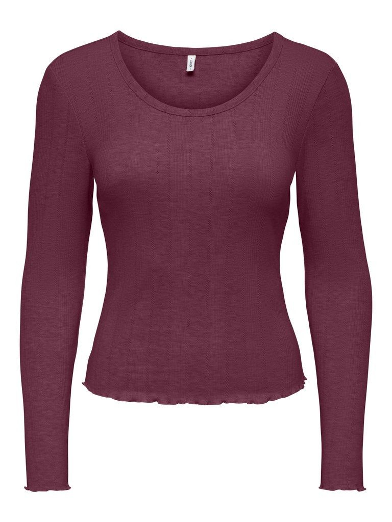 ONLY Blusenshirt ONLTENNA O-NECK L/S TOP JRS NOOS