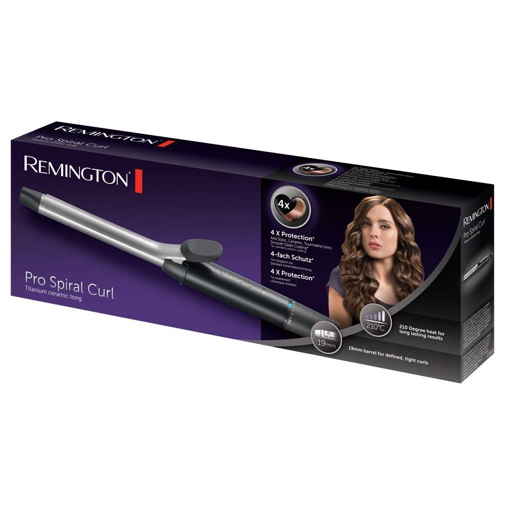 Remington Lockenstab Pro Spiral Curl Ci5519 19mm Ringellocken Keramik Turmalin schwarz