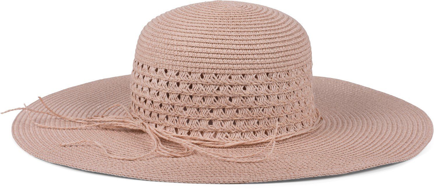 styleBREAKER Sonnenhut Großer Sonnenhut mit Hutband und Schleife Strohhut ( günstig online kaufen