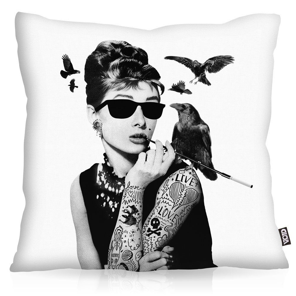 marilyn VOID, Indoor Kissenbezug, tätowiert monroe hepburn Audrey inked Tattoo Outdoor Sofa-Kissen