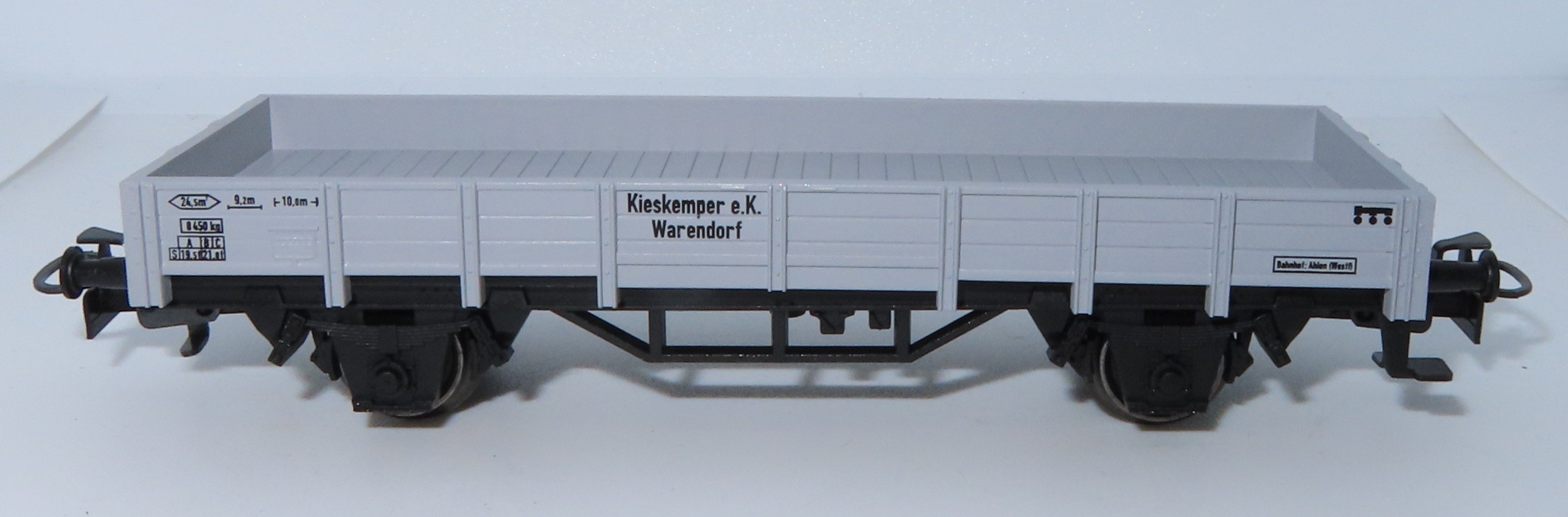 Märklin Modelleisenbahn-Set Märklin 4424.045 Niederbordwagen grau Kieskemper e.K. limitiert AC