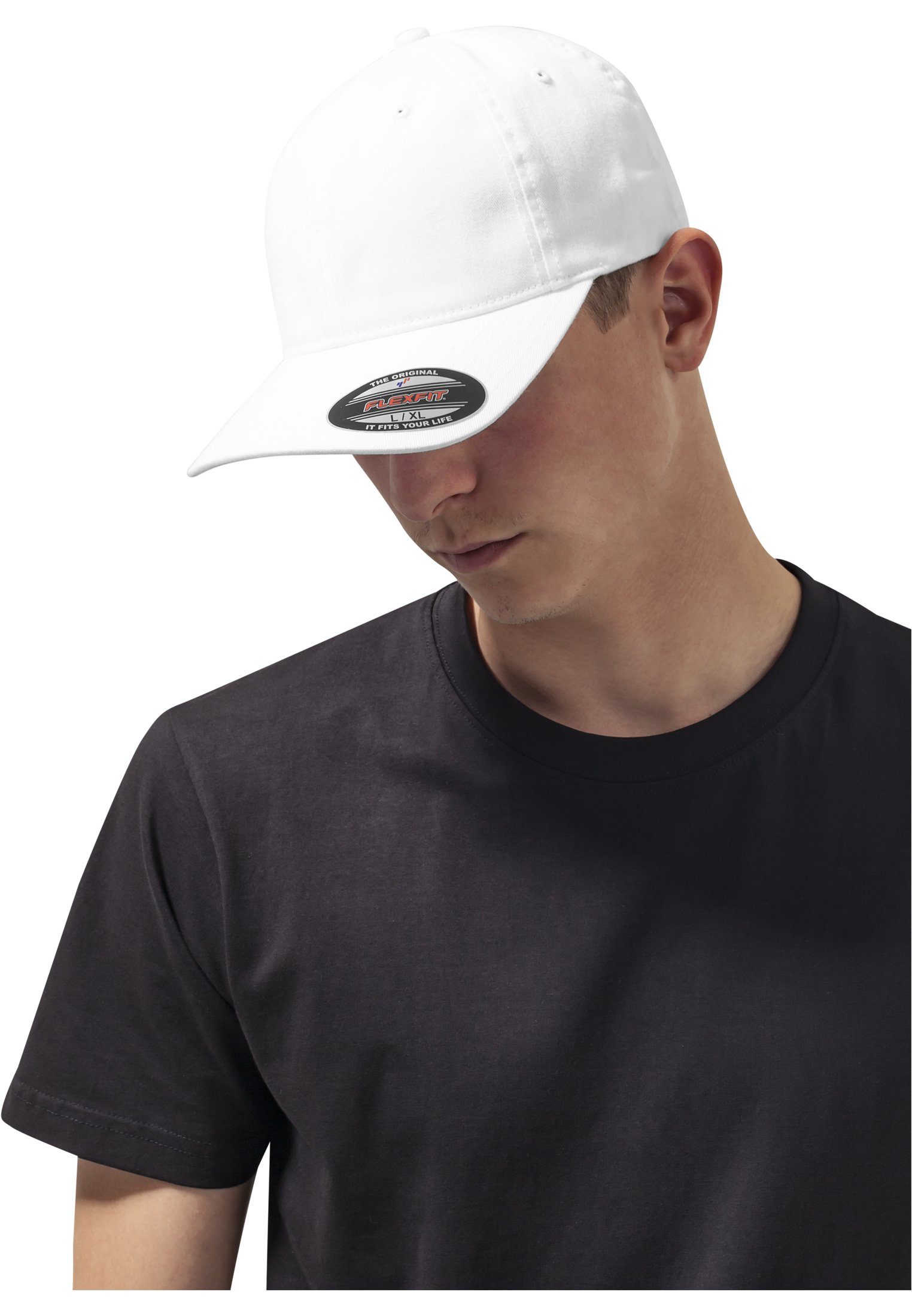 Cap Dad Flexfit white Washed Flexfit Garment Hat Accessoires Flex Cotton