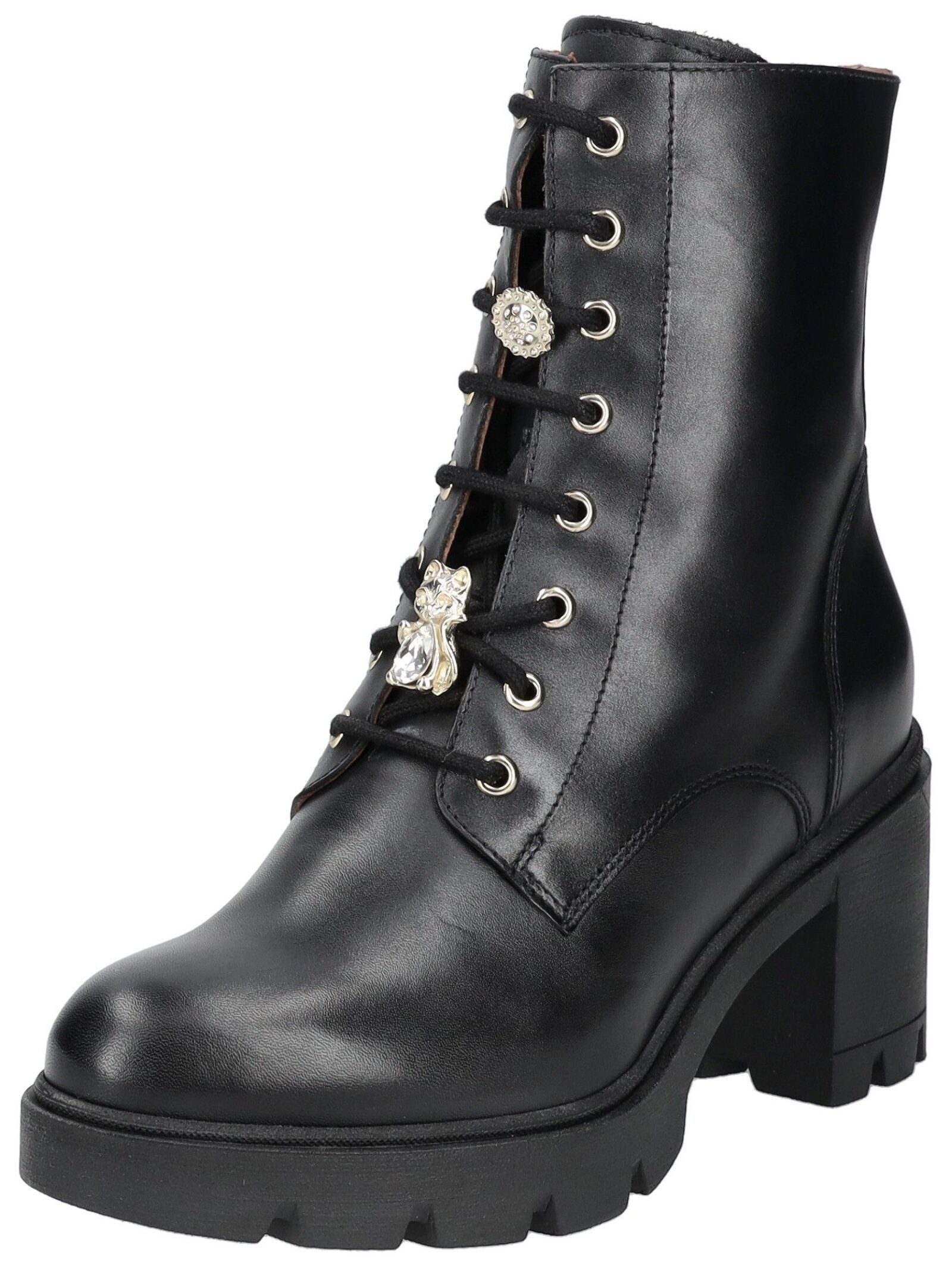 Stiefelette Leder Schnürstiefelette