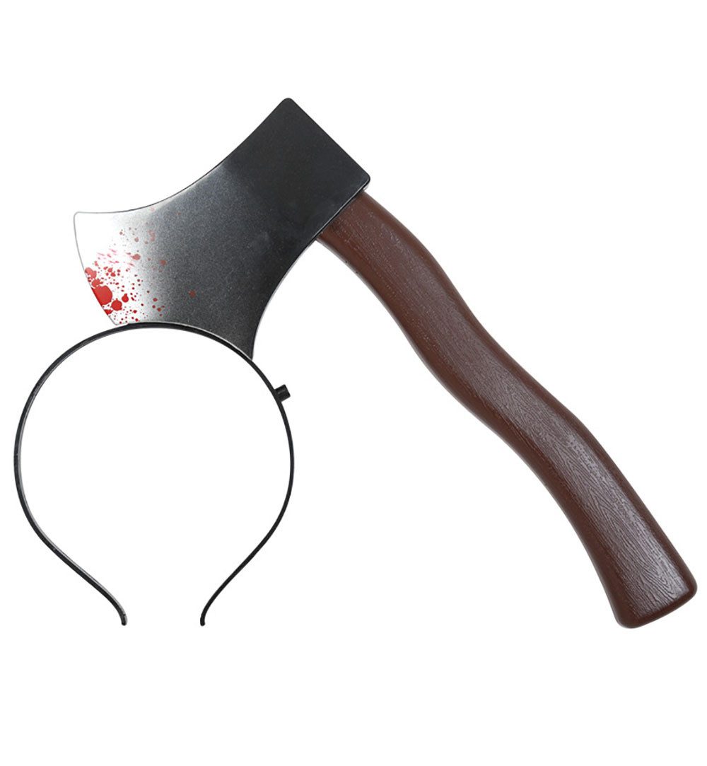 Fries Haarreif Haarreif Blutige Axt im Kopf Halloween Horror Karneval Party Cosplay, 1-tlg.