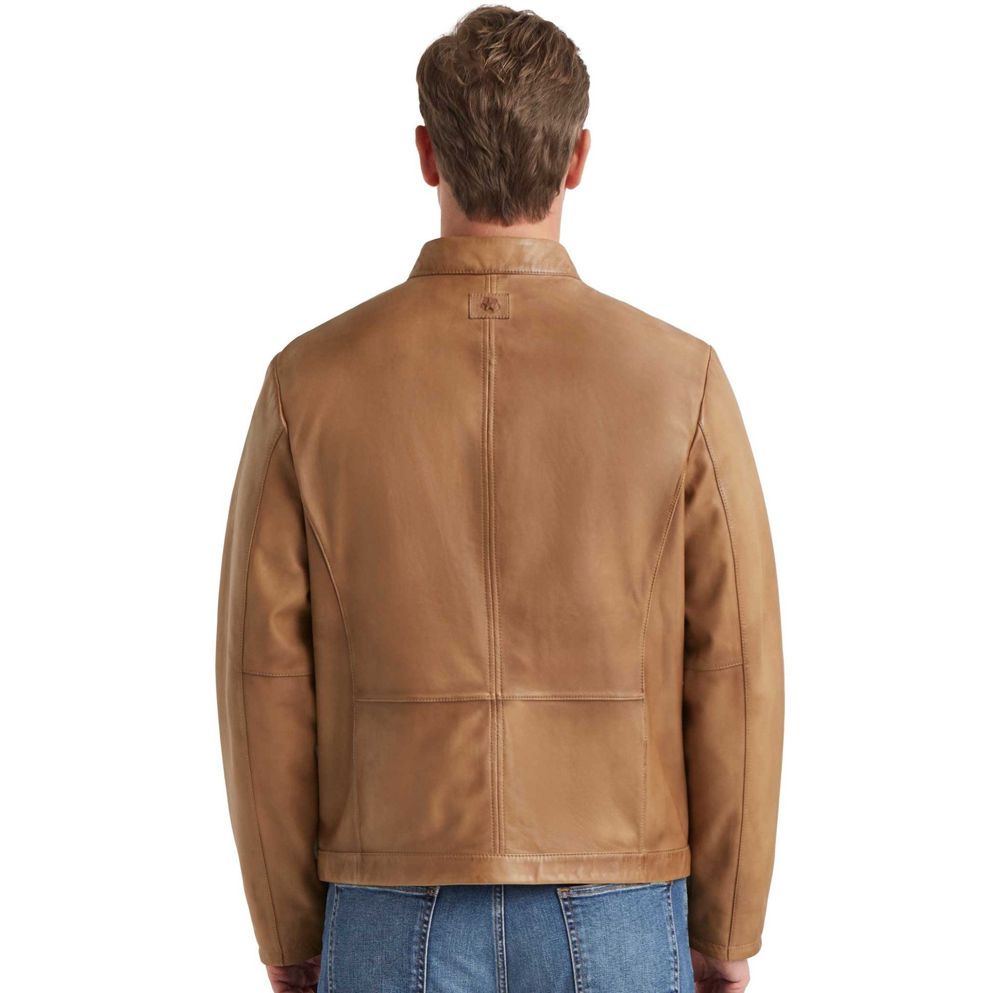 Milestone Lederjacke MSErnesto Milestone - Herren Lederjacke Lammnappa camel