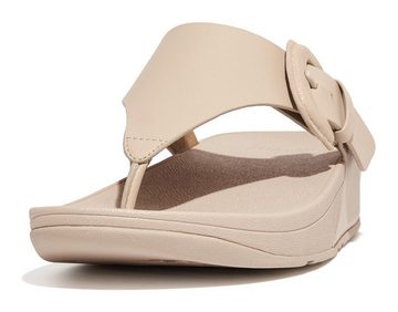 Fitflop LULU COVERED Zehentrenner, Keilabsatz, Sommerschuh, Schlappen mit verstellbarer Schnalle