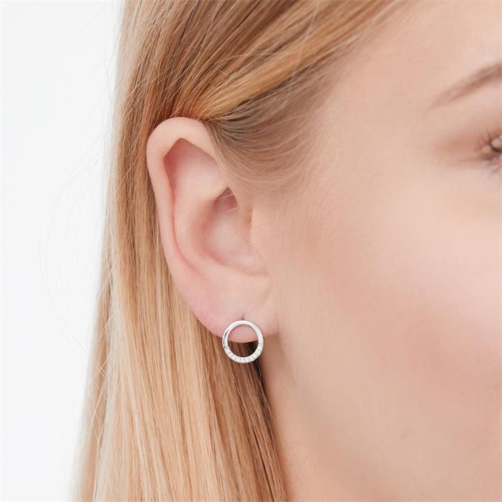 Unique Paar Ohrstecker 585er Weißgold-O...