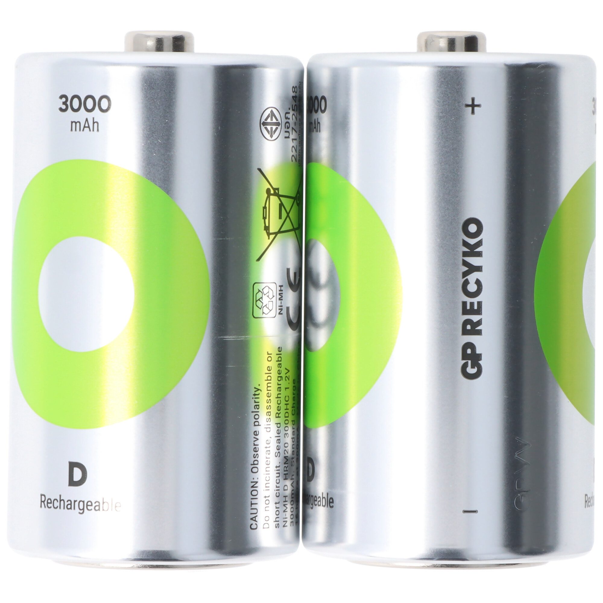 D Mono Akku GP NiMH 3000mAh ReCyko 1,2V 2 Stück Akku